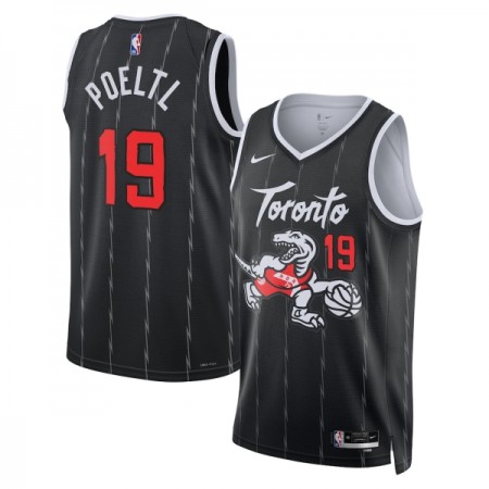 Män Toronto Raptors Tröja Jakob Poeltl Nike 2025-26 City Edition Svart Swingman Män Toronto Raptors Tröja Jakob Poeltl Nike 2025-26 City Edition Svart Swingman
